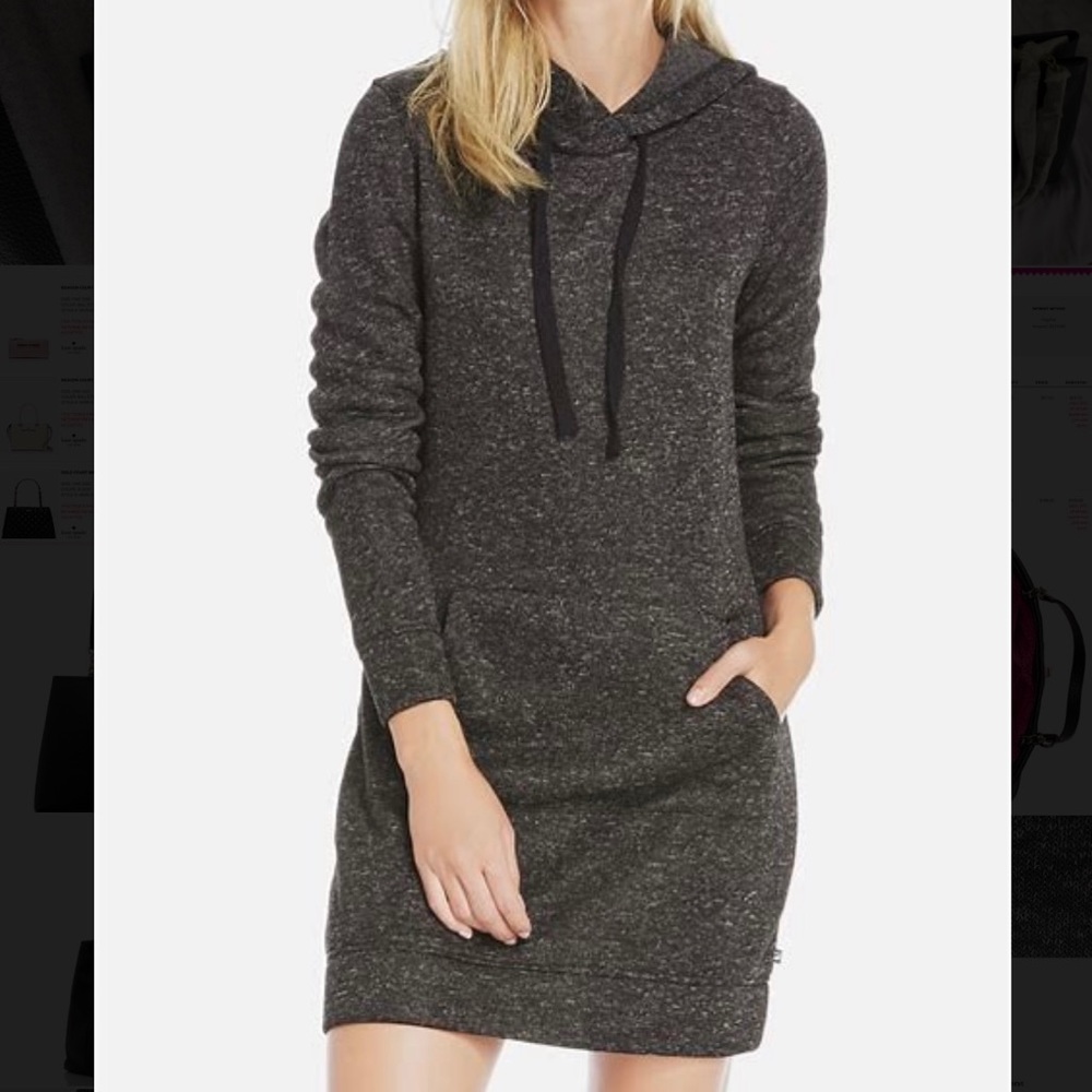 Fabletics Yukon black hoodie sweater dress-small